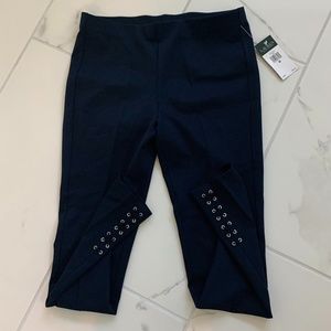 NWT Lauren Ralph Lauren Lace Up Detail Pants Sz M
